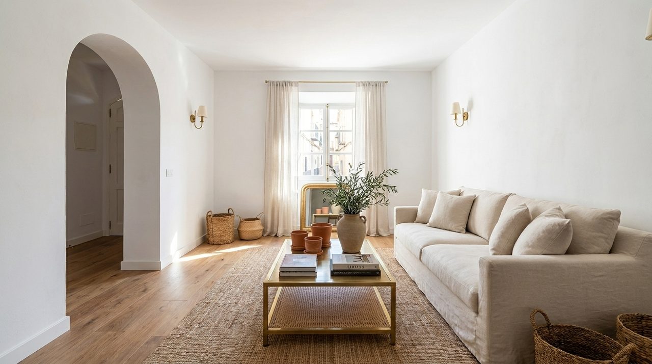 Living room after